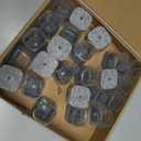 24 Pcs Chair Leg Floor Protectors Rectangle, Silicone Felt Furniture Leg Pads Caps Covers for Hardwood Floors, Fit L:1-1/2" to 2", W:3/4" to 1"