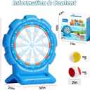 Best Pool Toys for Kids Teen Adult, Inflatable Dart Board Toss Pool Games with 10 Sticky Balls, Swimming Pool Floats Toys for Yard, Beach, Indoor & Outdoor Play, Summer Party Birthday Gift Age 4-12