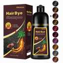 Herbal Light Brown Hair Color Shampoo - 3 in 1 Lasting Hair Dye for Women & Men, 17.60 Fl Oz