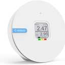 LifeBasis Radon Detector for Home, Portable E-Ink Display Radon Meter with Short & Long Term Monitoring of Radon Levels, Switchable Mesurement Unit Bq/m3 or pCi/L, Battery-Powered