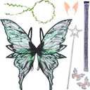 Fairy Wings for Adults Women, Butterfly Sheer Wing Costume Halloween Cosplay Angel Dress Up