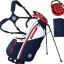 Shopsource 14 Way Golf Stand Bag, Lightweight Golf Bag with Stand for Men Women, Standing Golf Club Bags with Padded Ergonomic Double Strap, Full Length Dividers, Multiple Pockets, Rain Hood