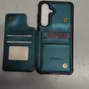 Vinich for Samsung Galaxy S24 Plus Wallet Case with Card Holder, RFID Blocking Credit Slots Kickstand Shockproof Phone Cover Fit for Galaxy S24 Plus 6.7" Bluish Green