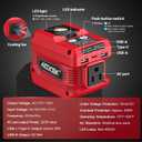 220W Azocek Power Inverter Compatible with Milwaukee 18V Battery, DC 18V to AC 110V Portable Power Station with 1 AC Outlet, 2 USB Ports & 1 Type-C Fast Charging, 400LM LED Work Light