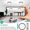 Flush Mount Ceiling Light Black, 30W 4000Lm 5CCT Dimmable LED Ceiling Light Fixture, 2700K/3000K/4000K/5000K/6500K Adjustable 10 Inch for Hallway Bedroom Bathroom Kitchen Closet Offices, Set of 2