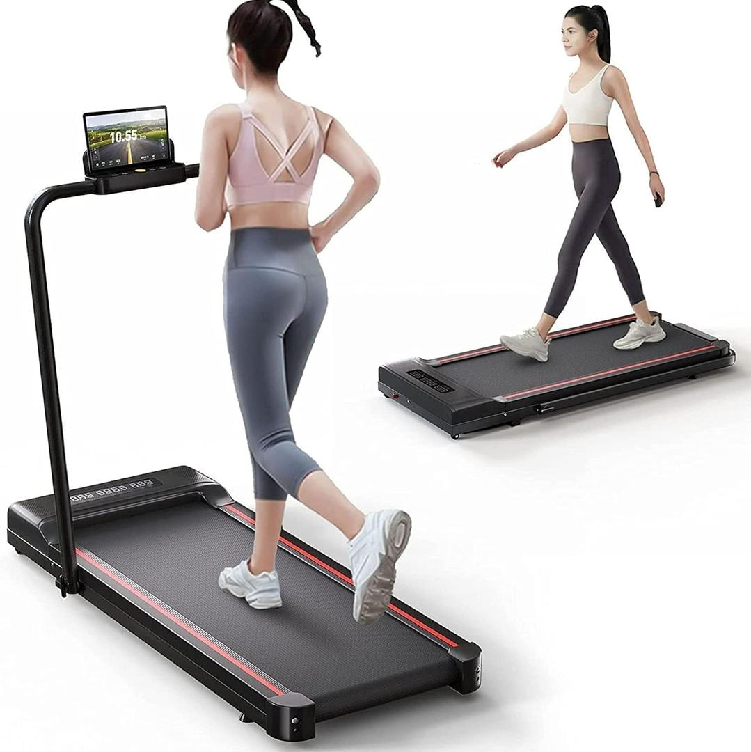 Sperax Walking Pad Treadmill,Under Desk Treadmills for Home, 3 in 1 Folding Treadmills Black Red
