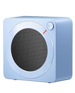 Gaiatop Mini Space Heater, Lightweight PTC Ceramic Fast Heating 500W Energy Efficient for Indoor Use, Overheating & 45° Tip-Over Protection, Portable Desk Electric Heaters for Office Home Blue