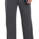 Agnes Urban Men's Joggers Sweatpants Open Bottom Straight Leg Casual Loose Fit Running Athletic Jersey Pants with Pockets, M