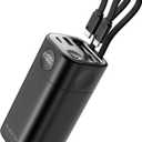 Portable Charger 20000mAh, 35W Fast Charging Power Bank with Built-in Cables (USB-C & Lightning), PD 3.0 Battery Pack for iPhone 16 17 15 Pro Max Plus, MacBook Air, Samsung S24, Travel Essentials