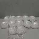 Tioncy 12 Pieces Acrylic Sugar Containers for Countertop, 4 oz Clear Acrylic Sugar Bowl with Lid and Spoon with Tag, Sugar Holder Dispenser Salt Jar for Serving Condiment Candy Coffee Tea Spices Herbs