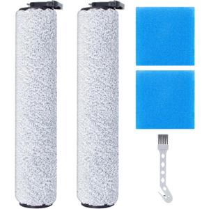 Replacement Brush Roller and HEPA Filter for EUREKA NEW400 Wet and Dry Vacuum Cleaner Accessories, 2 Brush Roller + 2 Sponge Filters + 1 Cleaning Brush