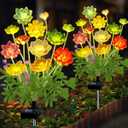 Solar Succulent Plant Lights - New Outdoor Waterproof Decorative Stake Lighting for Garden, Lawn, Patio & Balcony, Thoughtful Gift for Garden Lovers Housewarming Gift