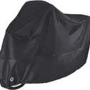 Motorcycle Cover Waterproof Windproof Outdoor Dustproof All Weather Protection,Anti-Theft Silver Lock Holes & Storage Bag, 190T Anti UV, 96.46 x 41.34 x 49.21 in