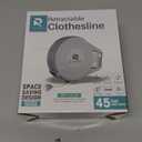 Retractable Clothesline - Portable Heavy Duty Indoor and Outdoor Washing Line - 45 Feet PVC Retracting Clothes Line with Wall Mount Hang The Wet Dry Clothing Laundry - Easy Installation (Grey)