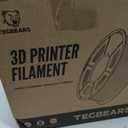 TECBEARS PLA 3D Printer Filament, PLA Filament 1.75mm, Neatly Wound 3D Printing Filament, Dimensional Accuracy +/- 0.02 mm, 1Kg Spool(2.2 lbs), Fits for Most FDM 3D Printers, PLA Transparent Purple