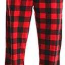 #followme Polar Fleece Pajama Pants for Men Sleepwear PJs (Medium, Red Buffalo Plaid)