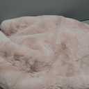 peluche Lux Faux Fur Baby Blanket - Luxurious Cuddle and Swaddle Blanket for Newborn - Soft Plush Baby Blankey - Fuzzy Baby Blankets for Boys & Girls (ICY Rose and Natural, 29" x 36")