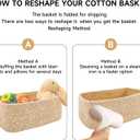 MiniArk Small Storage Baskets for Organizing | Closet Organizer Bins | Shelf Toy Basket | Woven Rope Baskets | Cube Decorative Box | Shallow Basket | L11.5xW7.5xH4.7| Brown