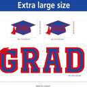 Tatuo 11 Pcs Graduation Yard Sign Decorations Class of 2026 Congrats Graduation Lawn Signs Grad Yard with 23 Stakes for High School College Outdoor Party Supplies(Red Dark Blue,Simple Style)