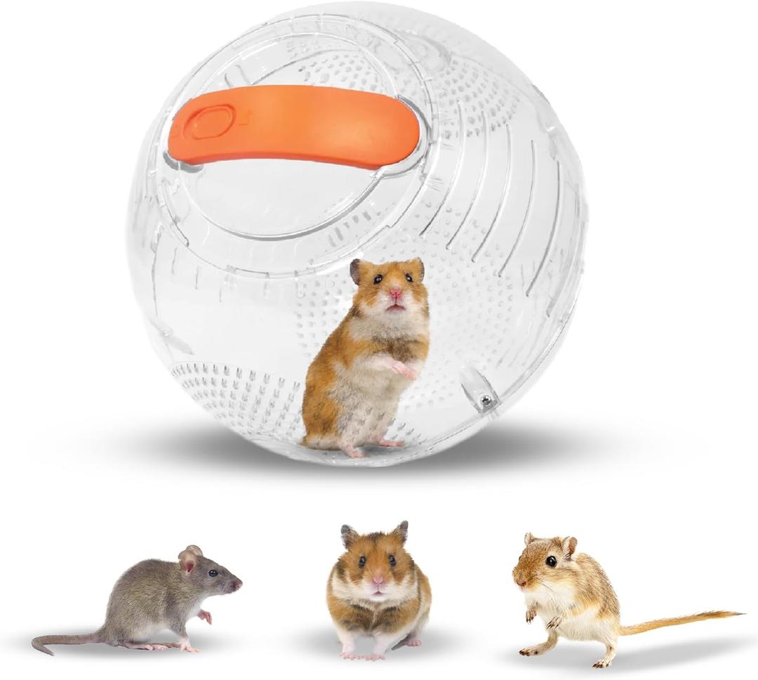Clear Hamster Exercise Ball (7)  Sturdy Dwarf Hamster Ball for Safe, Active Play  Ventilated Small Animal Toys for Gerbils, Mice & Other Small Pets  Must-Have Pet Rat Accessories