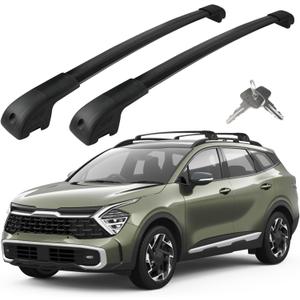 Roof Rack Cross Bars Compatible with Kia Sportage X-Line AWD/Sportage X-Pro/Sportage X-Pro Prestige with Raised Rails 2023-2025, Heavy Duty 300 LBS Anti-Theft Lock Cargo Carrier Crossbar for Bike