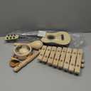 Wooden Musical Instruments for Toddlers  7-Piece Kids Music Set with Xylophone, Guitar & Percussion | Natural Wood, Non-Toxic | Ages 3+