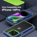 Mobnano for iPhone 14 Pro Crystal Clear Case, with Multicolor Protective Shockproof Bumpers, Not Yellowing Anti Scratch Transparent Hard PC Back & Soft Silicone TPU Frame Cover (Blue/Green)