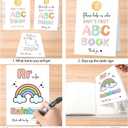 Baby's First ABC Book Baby Shower Activity, Boho Sun Baby Shower Guest Book Alternative with Alphabet Coloring Pages, Educational Keepsake & Activities, Sunshine Baby Shower Games Craft Kit
