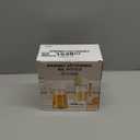 COOLMI Oil Sprayer for Cooking, 2 in 1 Olive Oil Dispenser Bottle Set for Kitchen, Food-Grade Glass Green Oil Vinegar Bottle Container - 16OZ/ 470ML Set of 2 (Beige + Green)