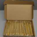 Fuutreo 100 Pack Gold Pens Bulk Gold Metal Slim Ballpoint Pens Retractable Black Ink 1.0 mm Ballpoint for Wedding Business Office Writing Supplies