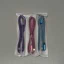 Teeind USB Type C Cable 2.1A Fast Charging: [90 Degree/6ft/3Pack] Nylon USB C Cord Right Angle Compatible with Samsung Galaxy S23/S22/9/Note 10, USB C Charger-Blue/Magenta/Purple