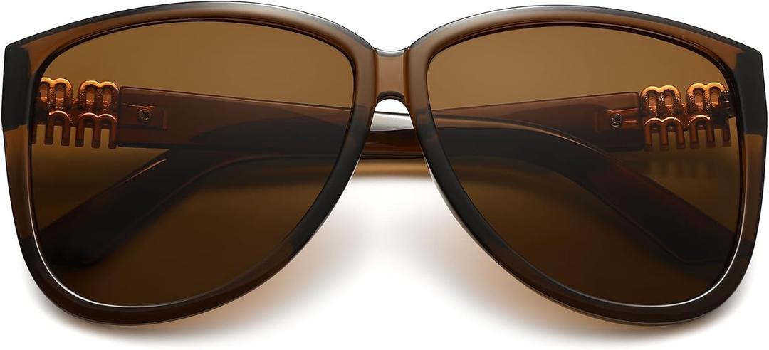Trendy Oversized Sunglasses for Women Retro Big Chunky Square Butterfly Sun Glasses Shades UV Protection