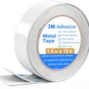 Metal Tape with Adhesive for Magnets, (1.4 inch Wide X 15 ft Long) Flexible White Metal Tape Roll, White Ferrous Tape Stick on Wall to Hold Magnetic Products
