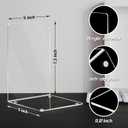 HappyHapi Acrylic Bookends for Shelves, 12 Pcs Clear Book Ends for Heavy Books, Decorative Book Holder for Home Library Office, 5 x 5 x 7.3 inch6 Pair