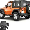 Soft Top for Jeep 2010-2018 2 Door Jeep Wrangler JK,23oz PVC Fabric,Black