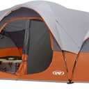 UNP Camping Tent 10-Person-Family Tents, Parties, Music Festival Tent, Big, Easy Up, 5 Large Mesh Windows, Double Layer, 2 Room, Waterproof, Weather Resistant, 18ft x 9ft x78in (Orange)