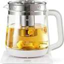 Yalulu Electric Kettle, Health Pot, 1.8L/60.87oz, with 18 Smart Functions, Thickened Glass Kettle Tea Infuser, Egg Steamer Rack, Multi-functional Pot