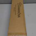 KAMANINA Gold Curtain Rods for Windows 72 to 144 Inch, Long Curtain Rod 32 to 144 Inches (2.6-12ft), 6/8 In Splicing Adjustable Single Drapery Rod with Twisted Cage Finial