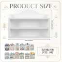 Chunful Vintage Spice Jar Wooden Rack White Classic 3-tier Spice Shelf for 24 Jars, Village Style Wall Mounting Kitchen Storage Decorative Hanging Display Rack, Shelf Only