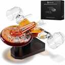 Galaxy Spaceship Whiskey Decanter Set for Men, Unique Liquor Decanter for Men, Spacecraft Limited Edition, Shot Glasses Set of 2, Birthday Gifts for Dad Husband Boss, Christmas Gift