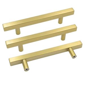 Goldenwarm 35 Pack Gold Cabinet Handles 5"(128mm) Brushed Brass Cabinet Pulls T Bar Drawer Pulls for Kitchen Cupboard & Drawer Hardware