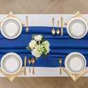 6 Pack 9ft Chiffon Table Runner 14x108 Inch Sheer Romantic Table Runner for Wedding Birthday Party Bridal Shower Outdoor Decoration-Royal Blue