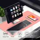 Leather Desk Pad Protector, Desk Mat, Large Mouse Pad, Non-Slip Desk Blotter, Office Laptop Desk Pad, PU Leather Desk Writing Pad for Office and Home (Sweet Pink, 31.5" x 15.7")