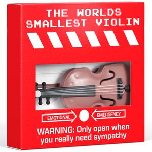 Worlds Smallest Violin Joke White Elephant Gift for Him Christmas Yankee Swap for Her Secret Santa Gift Funny Birthday Gag Prank 30th 40th 50th Birthday Gifts
