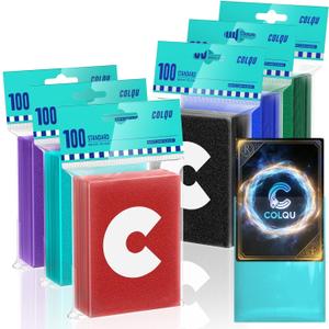 600ct Matte Card Sleeves, 6 Colors Card Sleeves fits MTG, TCG Cards Sleeve, Deck Sleeve Protectors for Baseball, Sports, Trading, Game, MTG Cards