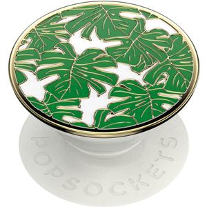 ​​​​PopSockets Phone Grip with Expanding Kickstand, Adhesive Grip, Enamel - Monstera