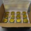 12Pack12 oz Glass Jars with Lids, Honey Jars with Gold Lids, Clear Hexagon Glass Jars for Honey, Party Favors, Wedding Favors, Jams