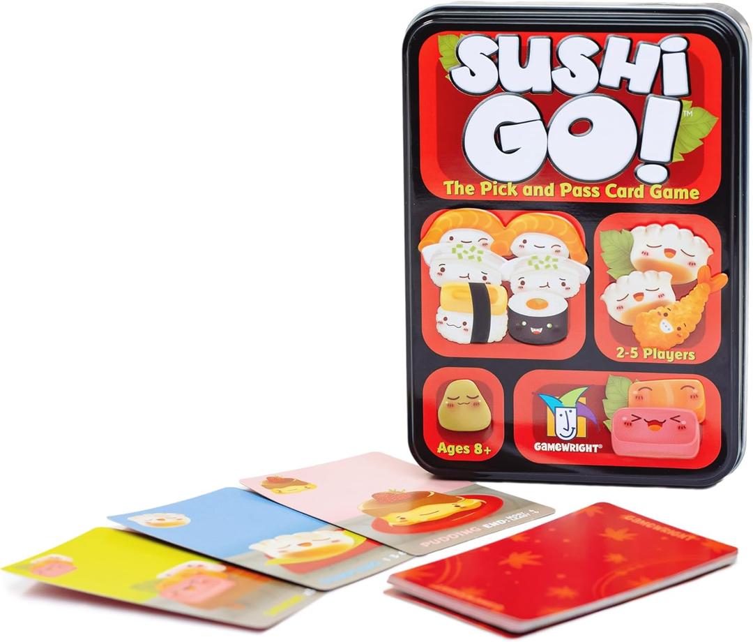 Sushi Go - The Pick and Pass family Card Game from Gamewright, great for 2-5 players aged 8 and up