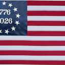 Bradford 1776 Bennington 250 Anniversary USA Flag 3x5 ft Outdoor Embroidered Betsy Ross Flags 13 Colonies US 2026 American Flag Heavy Duty with 2 Brass Grommets