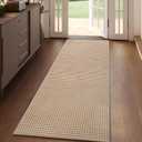 Boho 2x5 ft Hallway Runners Rug Woven Washable Long Kitchen Runner Mat Rugs Non Slip, Soft Entryway Laundry Hall Runner Floor Carpet for Indoor Backdoor Bedroom Kitchen Living Room, Brown